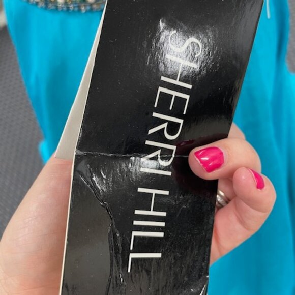 Sherri Hill Formal Dress Style 50076 Turquoise Size 0, NWT - Picture 7 of 12